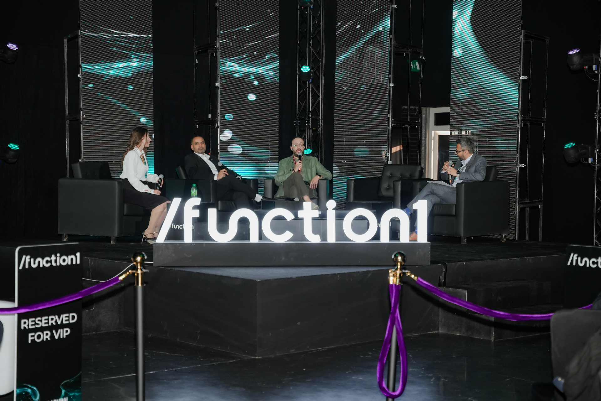 Anna Rayskaya on a panel at Function 1 in Dubai